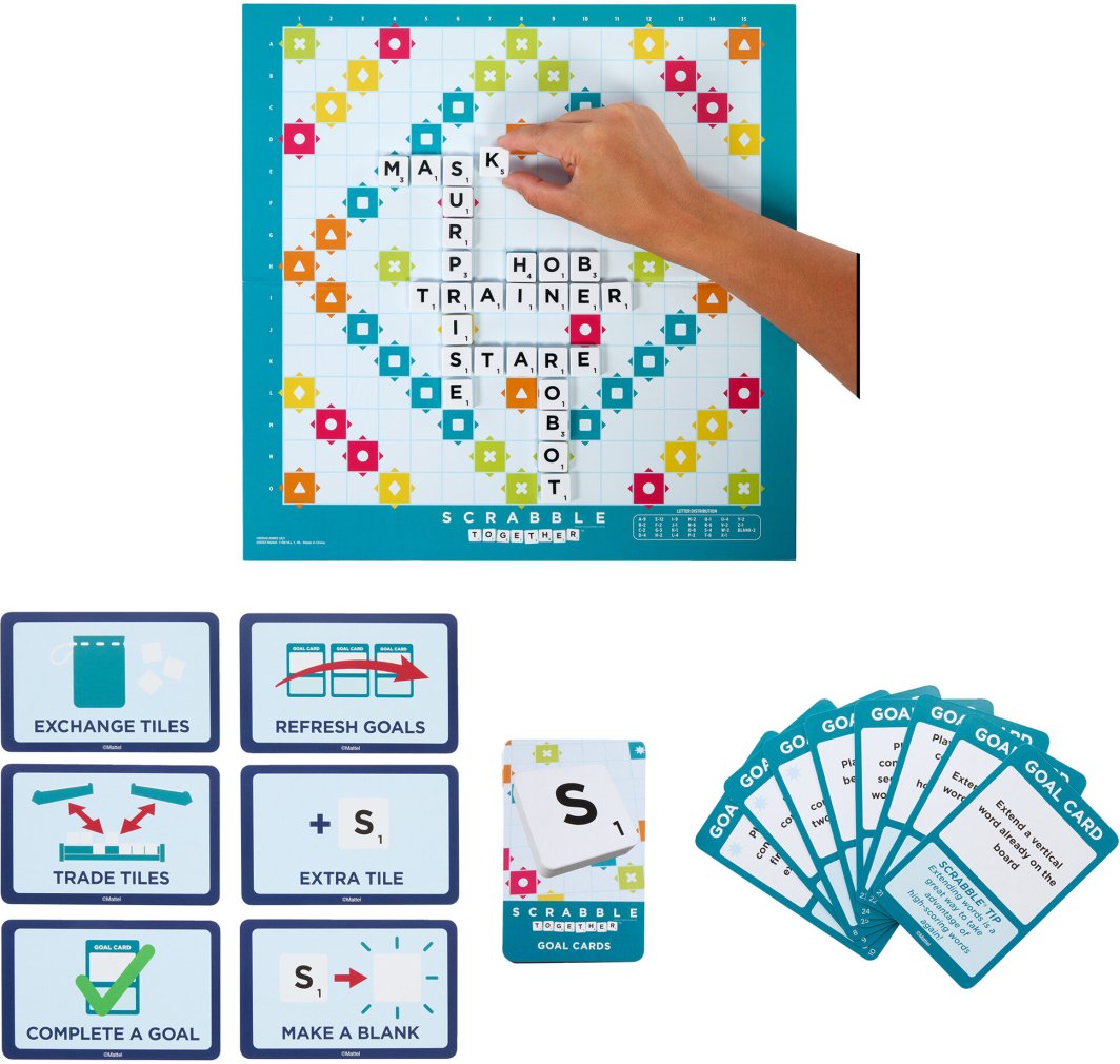 Mattel Games Scrabble Dos en Uno Versión Inglés HWD43