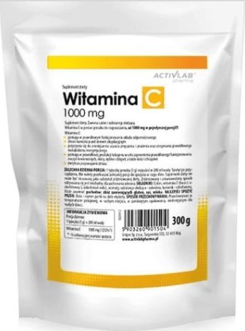 Activlab ActivLab, Witamina C 1000 mg, 300g - Długi termin ważności! 1