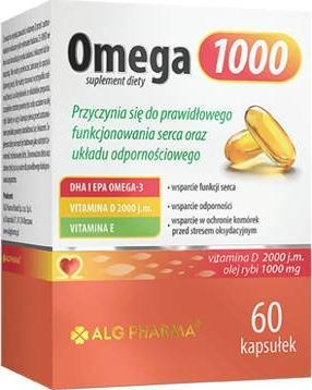 Alg Pharma Omega 1000, 60 kapsułek - Długi termin ważności! 1