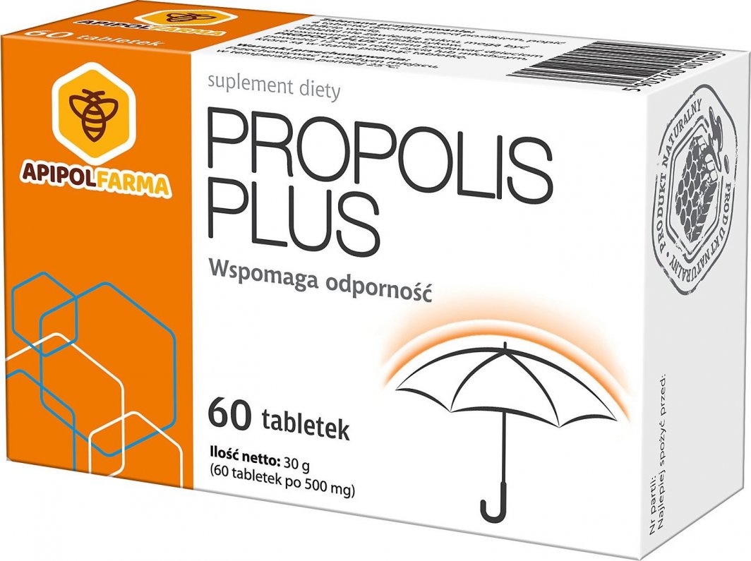 Farmina Propolis Plus, 60 tabletek - Długi termin ważności! 1