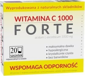 UNIPHAR Witamina C 1000 Forte, 20 saszetek - Długi termin ważności! 1