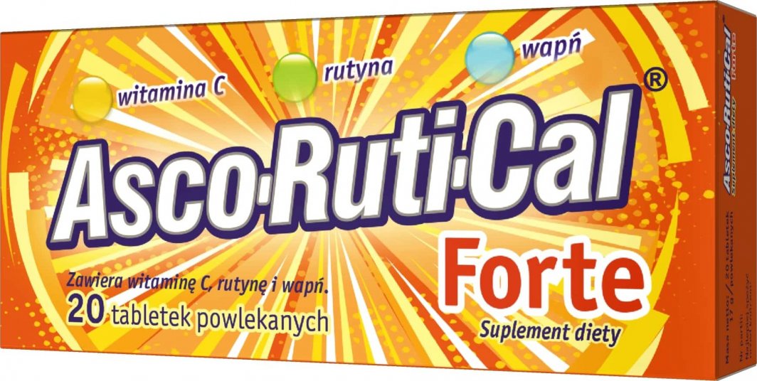 Valeant Ascorutical Forte 20 tabletek powlekanych - Długi termin ważności! 1