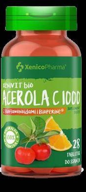 Xenico XeniVIT BIO Acerola C 1000, 28 tabletek do ssania - Długi termin ważności! 1