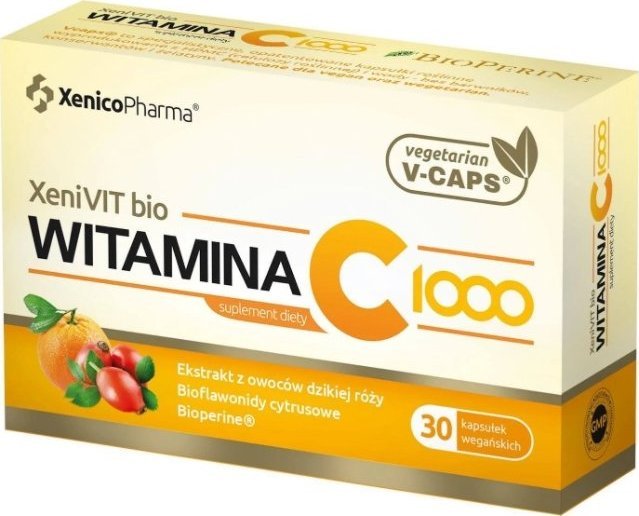 Xenico XeniVIT bio Witamina C 1000, 30 kapsułek - Długi termin ważności! 1