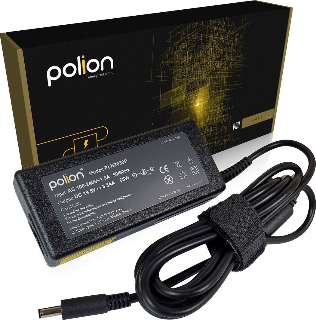 Zasilacz do laptopa Polion 65 W, 3 mm, 3.3 A, 19.5 V (PLNZ030P) 1