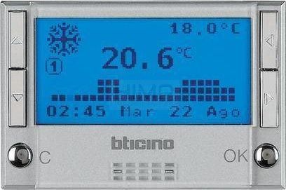Bticino AXOLUTE MYHOME - CENTRALKA/CHRONOTERMOSTAT 3M Aluminium Legrand HC4695 himp 1