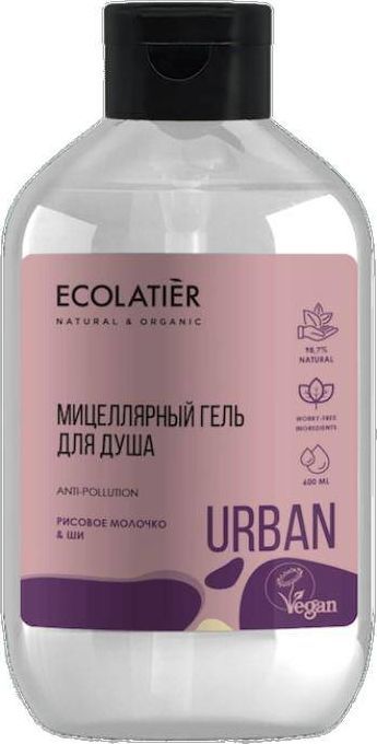 Ecolatier ECLU żel pod prysznic micel., Mleko ryżowe i shea, 600ml 1