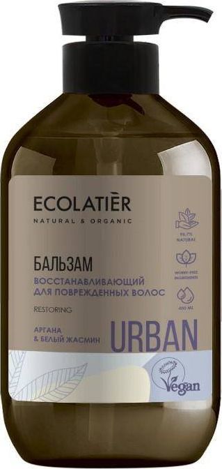 Ecolatier ECLU balsam do wł. zniszcz., odbudow., Argana, 400ml 1
