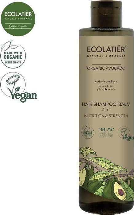 Ecolatier ECL ORGANIC szampon-balsam do wł. 2w1 Avocado, 350 ml 1