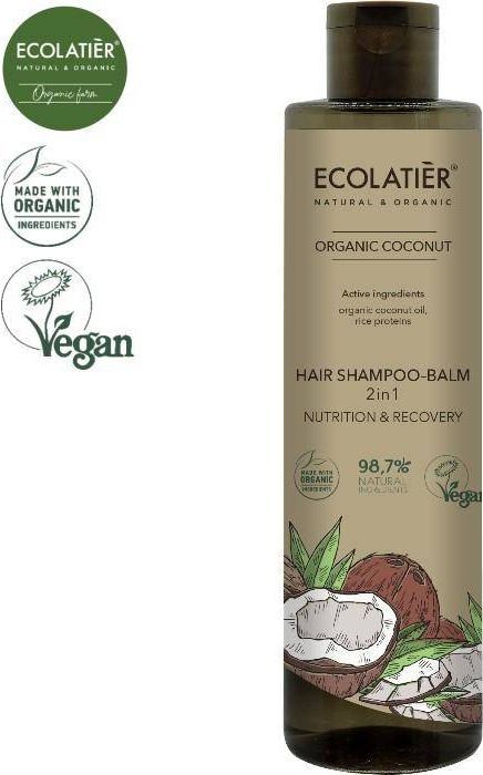 Ecolatier ECL ORGANIC szampon-balsam do wł. 2w1 Coconut, 350 ml 1