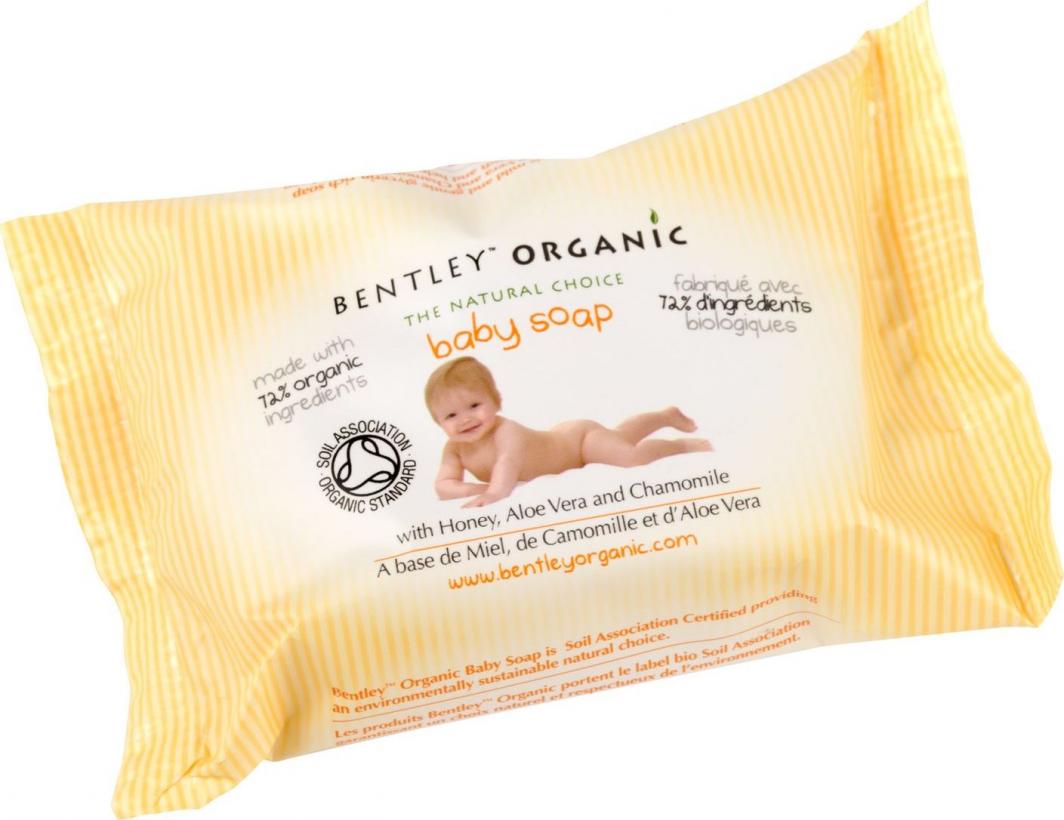 Bentley Organic Dziecięce Mydełko z Miodem, Aloesem i Rumiankiem 100% Naturalne, 125 g 1