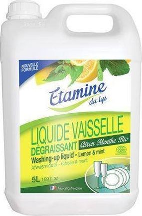 Etamine du Lys Etamine du Lys, Płyn do Mycia Naczyń Organiczna Cytryna i Mięta Kanister, 5000 ml 1