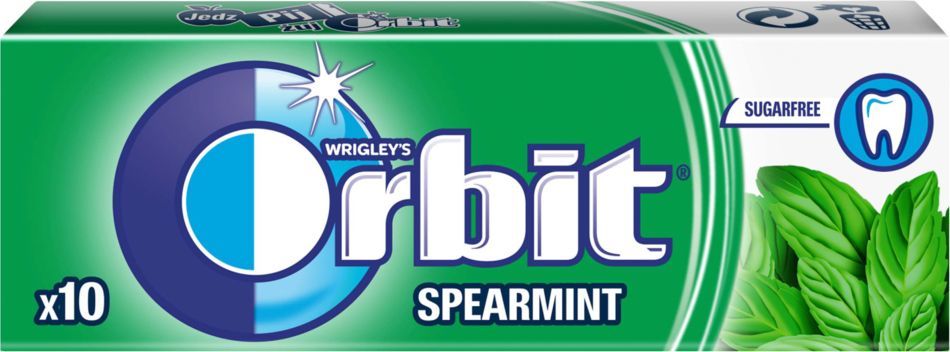 Orbit Orbit spearmint guma do żucia 10 drażetek 14g 1