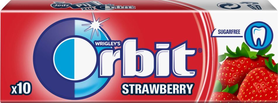 Orbit Orbit strawberry guma do żucia 10 drażetek 14g 1