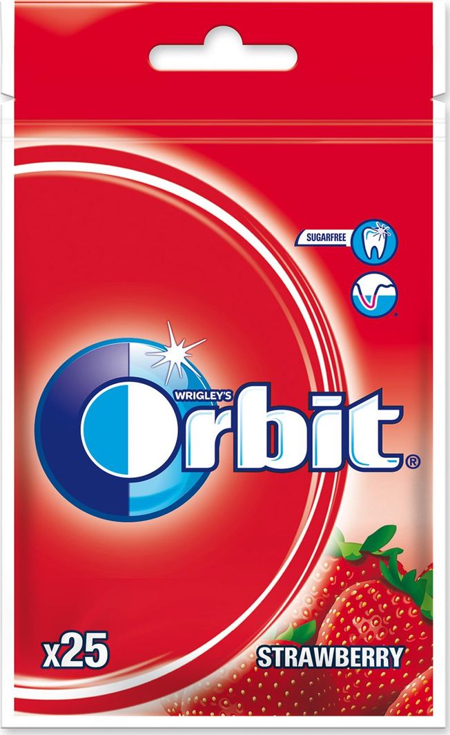 Orbit Orbit strawberry guma do żucia 25 drażetek 35g 1