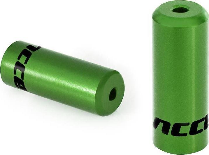 Accent Końcówki pancerza Accent aluminiowe 4 mm, przerzutkowe, 5 szt. zielone 1