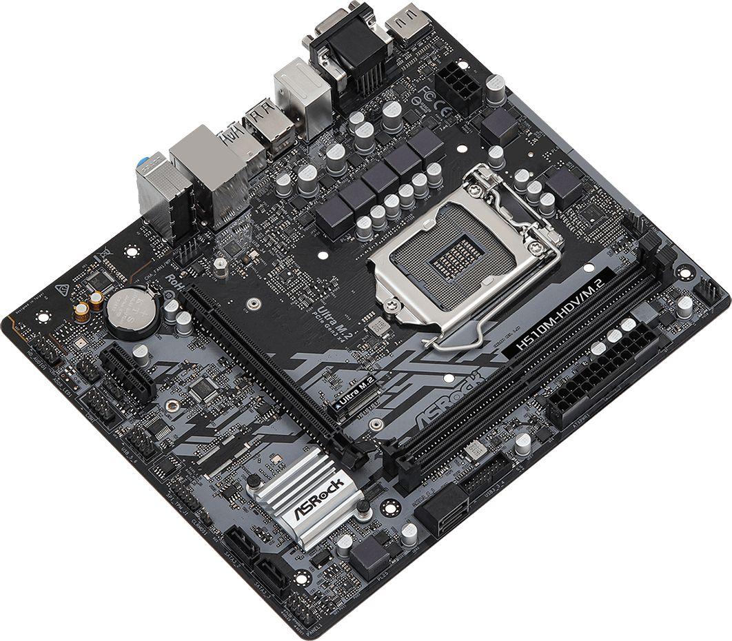 ASROCK　H510M-HDV-M.2 LGA1200 Płyta główna PC Asrock H510M-HDV/M.2 SE (KBASRIIDH510U06