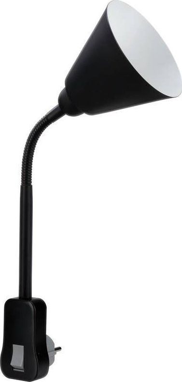 Lampka wtykowa do gniazdka Paulmann Lampa wtyczkowa Junus E14 Czarny elastyczne ramię 1