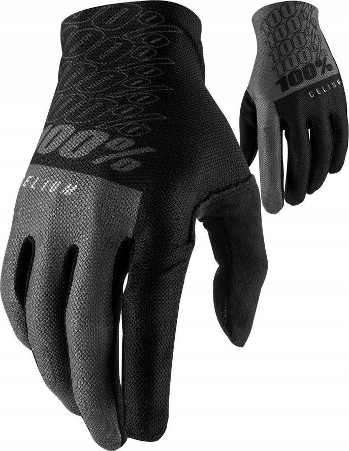 100% Rękawiczki 100% CELIUM Glove black grey r. L (STO-10005-057-12) 1