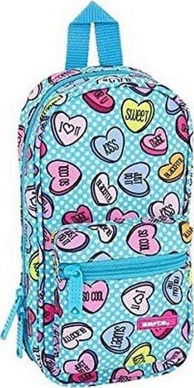Piórnik Safta Pencil Case Backpack Safta Sweet Heart Niebieski (33 Części) 1