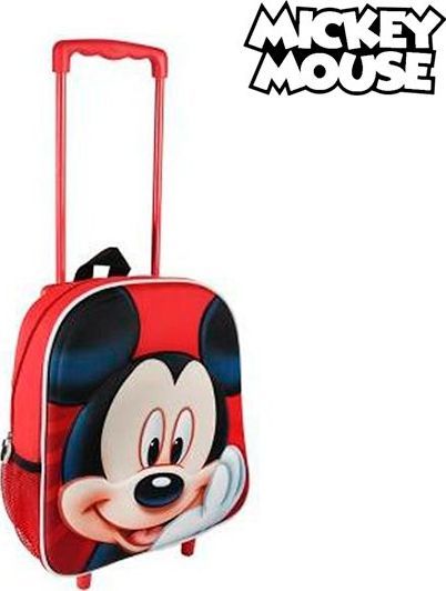 Mickey Mouse Torba szkolna z kółkami Mickey Mouse 3D Czerwony 1