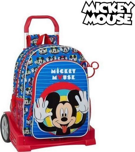 Mickey Mouse Torba szkolna z kółkami Evolution Mickey Mouse Clubhouse Me Time Niebieski Czerwony 1
