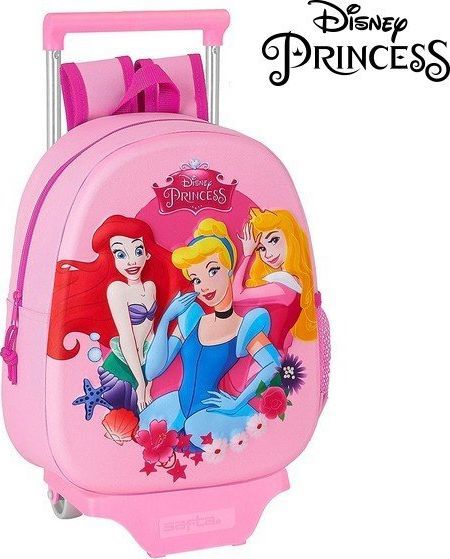 Princesses Disney Plecak szkolny 3D z kółkami 705 Princesses Disney Różowy 1
