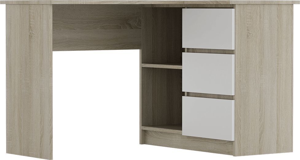 Biurko Jana Aida Biało-Beżowe 124 cmx85 cm 1