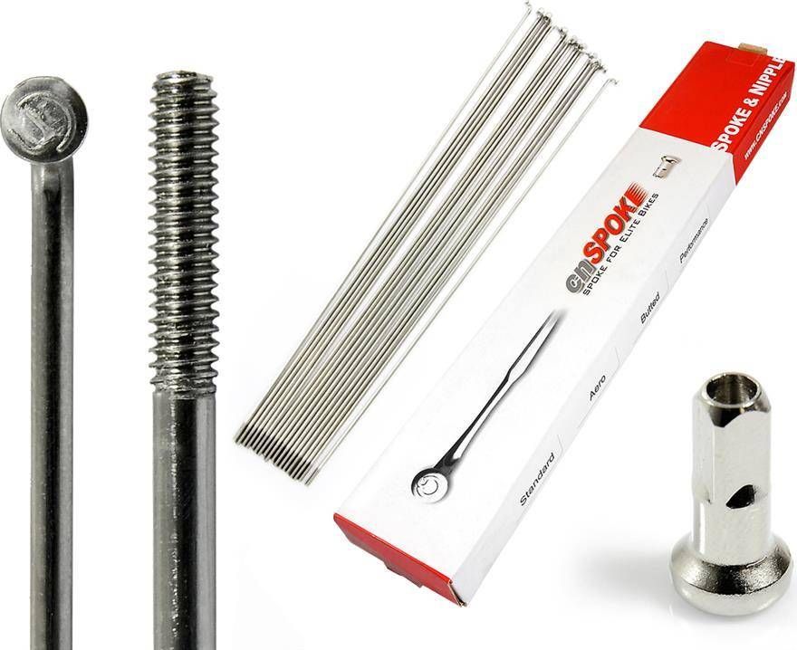 Cn Spoke Szprycha CnSpoke STD14 stal nierdzewna czarna + nypel - Sprzedawane na sztuki 1