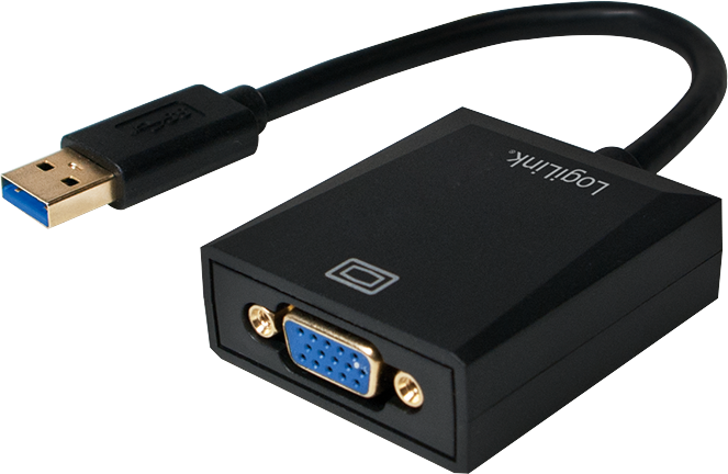 Adapter USB LogiLink USB - VGA Czarny  (UA0231) 1