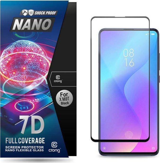 Crong Crong 7D Nano Flexible Glass - Szkło hybrydowe 9H na cały ekran Xiaomi Mi 9T / 9T Pro 1