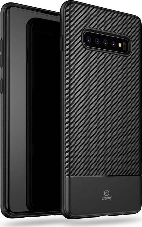 Crong Crong Prestige Carbon Cover - Etui Samsung Galaxy S10+ (czarny) 1