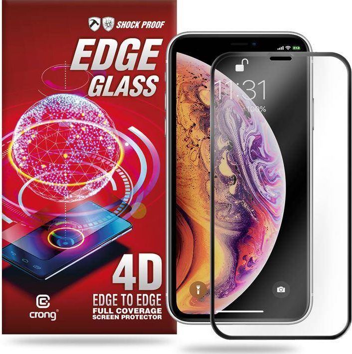 Crong Crong Edge Glass 4D Full Glue - Szkło hartowane na cały ekran iPhone 11 Pro Max / iPhone Xs Max 1