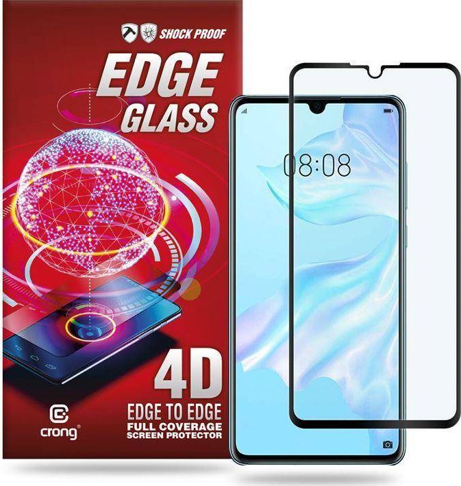 Crong Crong Edge Glass 4D Full Glue - Szkło hartowane na cały ekran Huawei P30 1