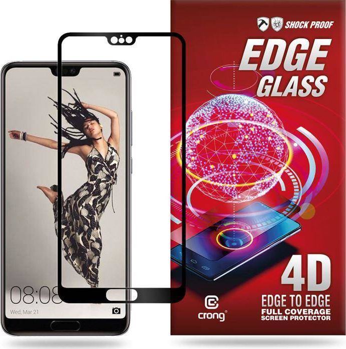 Crong Crong Edge Glass 4D Full Glue - Szkło hartowane na cały ekran Huawei P20 1