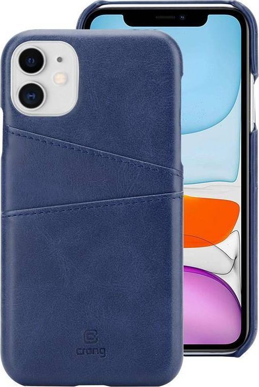 Crong Crong Neat Cover - Etui iPhone 11 z kieszeniami (niebieski) 1