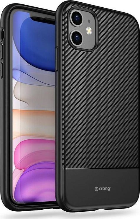 Crong Crong Prestige Carbon Cover - Etui iPhone 11 (czarny) 1