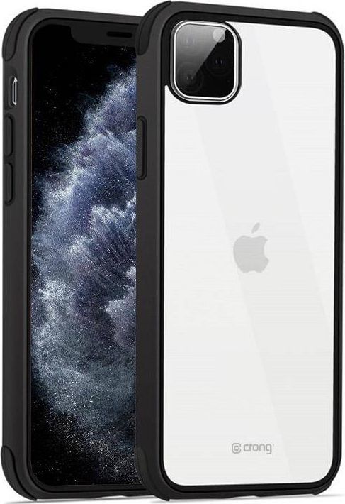 Crong Crong Trace Clear Cover - Etui iPhone 11 Pro (czarny/czarny) 1