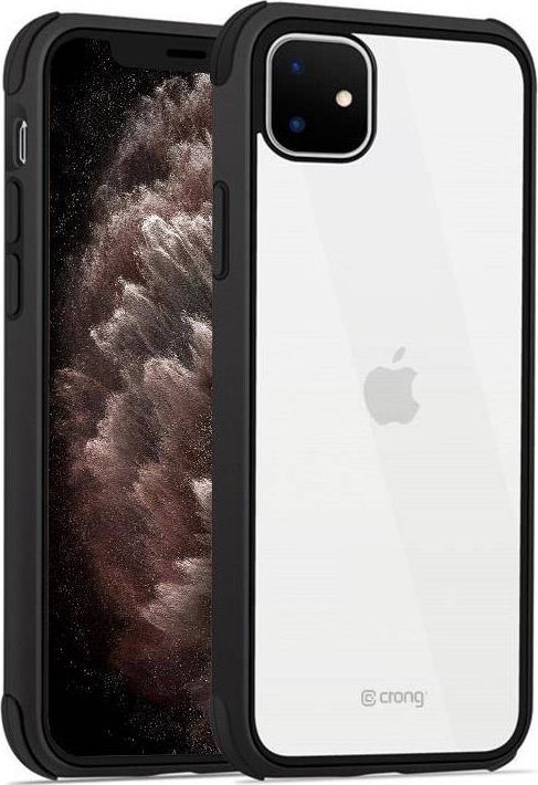 Crong Crong Trace Clear Cover - Etui iPhone 11 (czarny/czarny) 1
