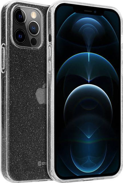 Crong Crong Glitter Case - Etui iPhone 12 Pro Max (przezroczysty/srebrny) 1