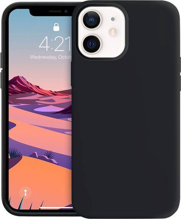 Crong Crong Color Cover - Etui iPhone 12 Mini (czarny) 1