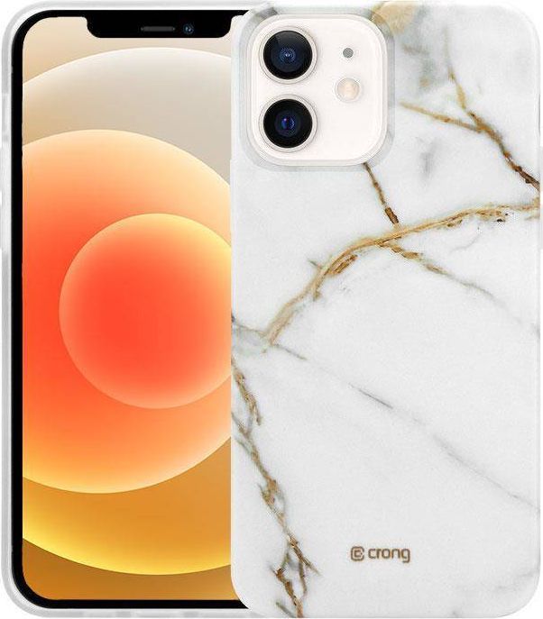Crong Crong Marble Case - Etui iPhone 12 Mini (biały) 1