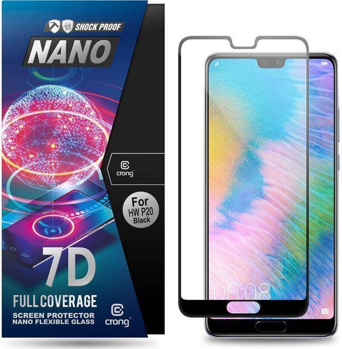 Crong Crong 7D Nano Flexible Glass - Szkło hybrydowe 9H na cały ekran Huawei P20 1