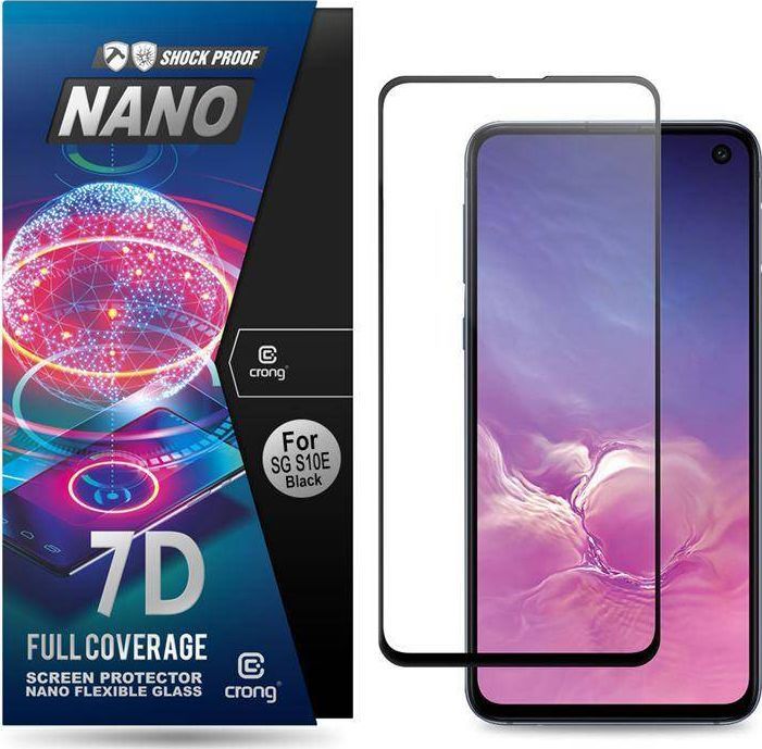 Crong Crong 7D Nano Flexible Glass - Szkło hybrydowe 9H na cały ekran Samsung Galaxy S10e 1
