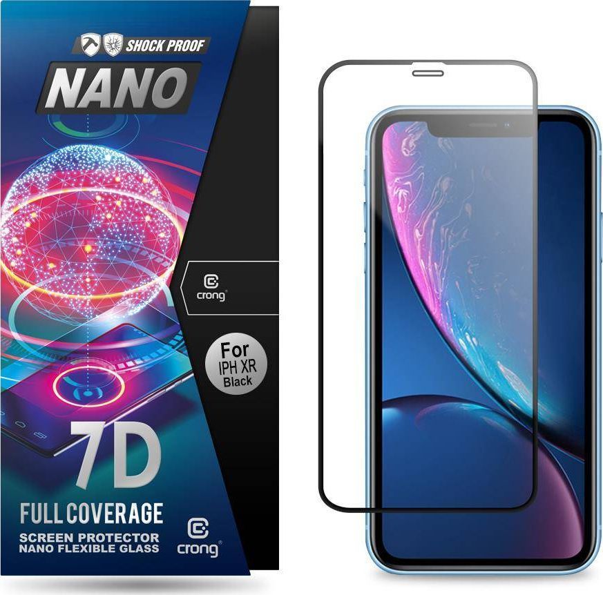 Crong Crong 7D Nano Flexible Glass - Szkło hybrydowe 9H na cały ekran iPhone 11 / iPhone XR 1