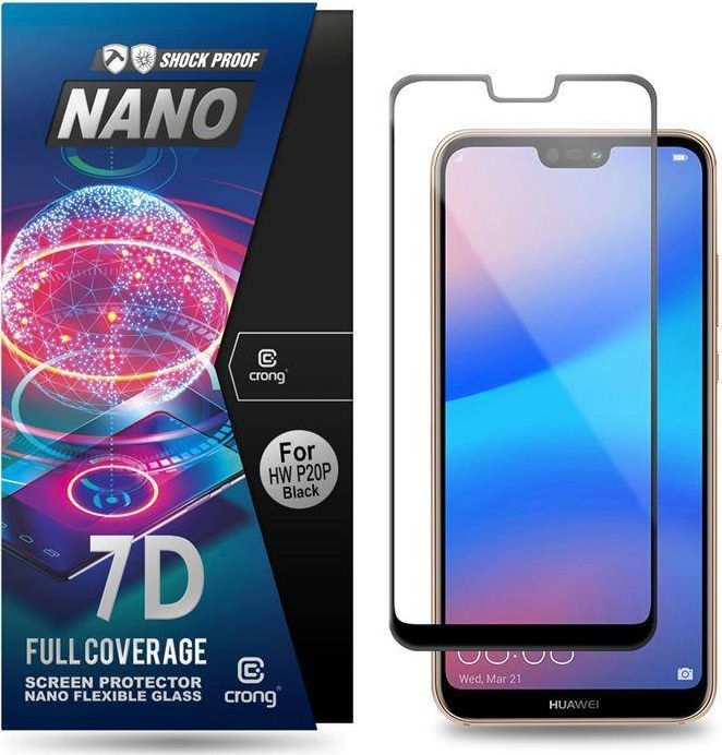 Crong Crong 7D Nano Flexible Glass - Szkło hybrydowe 9H na cały ekran Huawei P20 Pro 1
