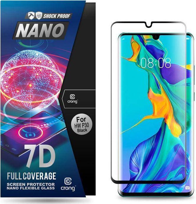 Crong Crong 7D Nano Flexible Glass - Szkło hybrydowe 9H na cały ekran Huawei P30 1