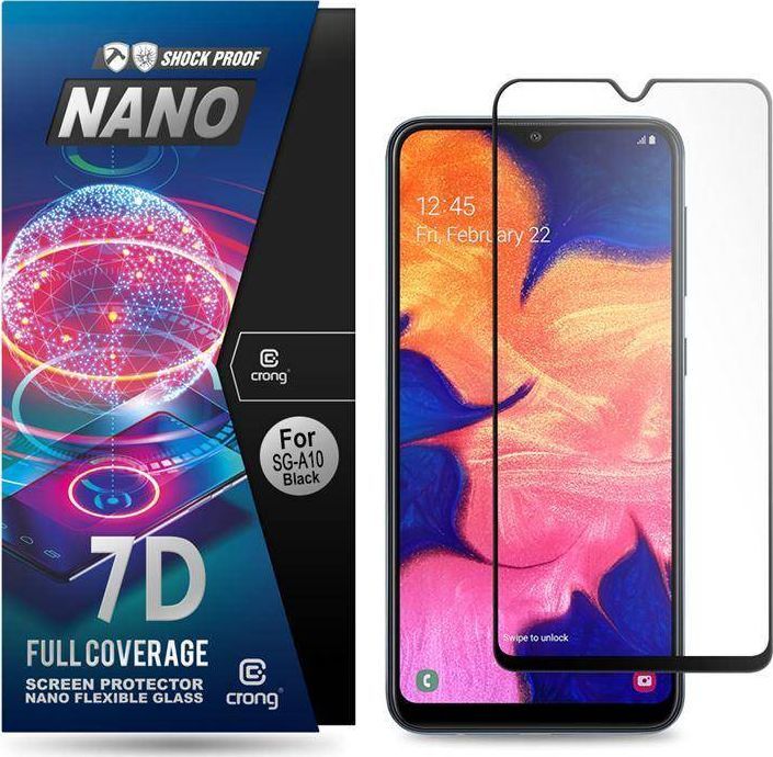 Crong Crong 7D Nano Flexible Glass - Szkło hybrydowe 9H na cały ekran Samsung Galaxy A10 1