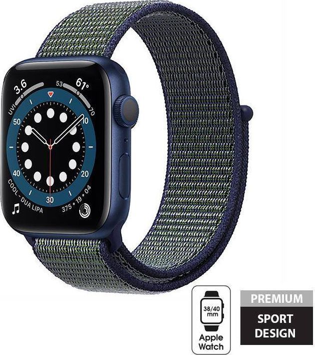 Crong Pasek sportowy Nylon Apple Watch 38/40 mm Midnight Fog 1