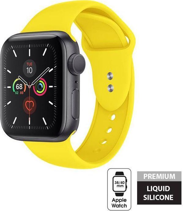 Crong Pasek Apple Watch 38/40 mm żółty 1